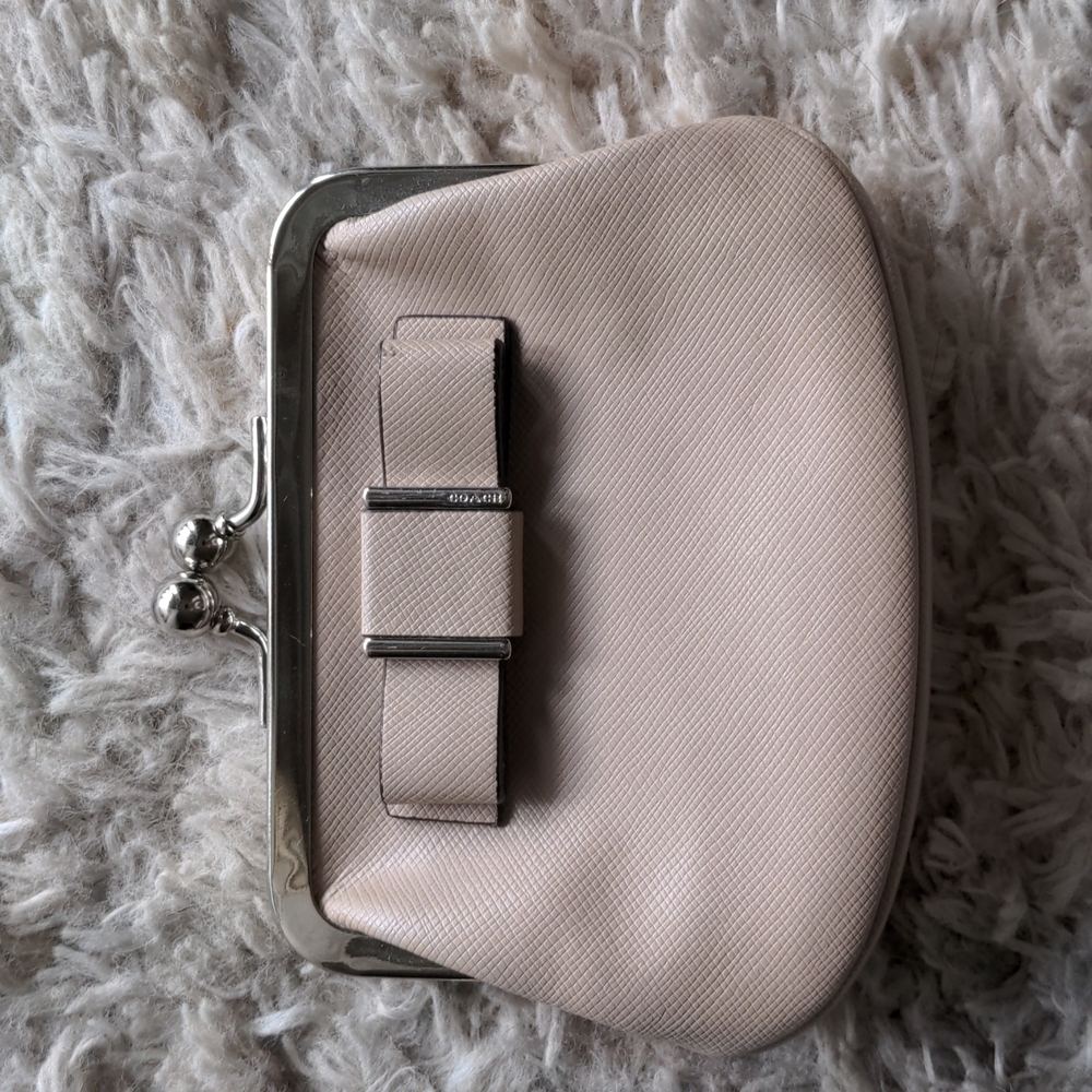 COACH Cream Coin Purse